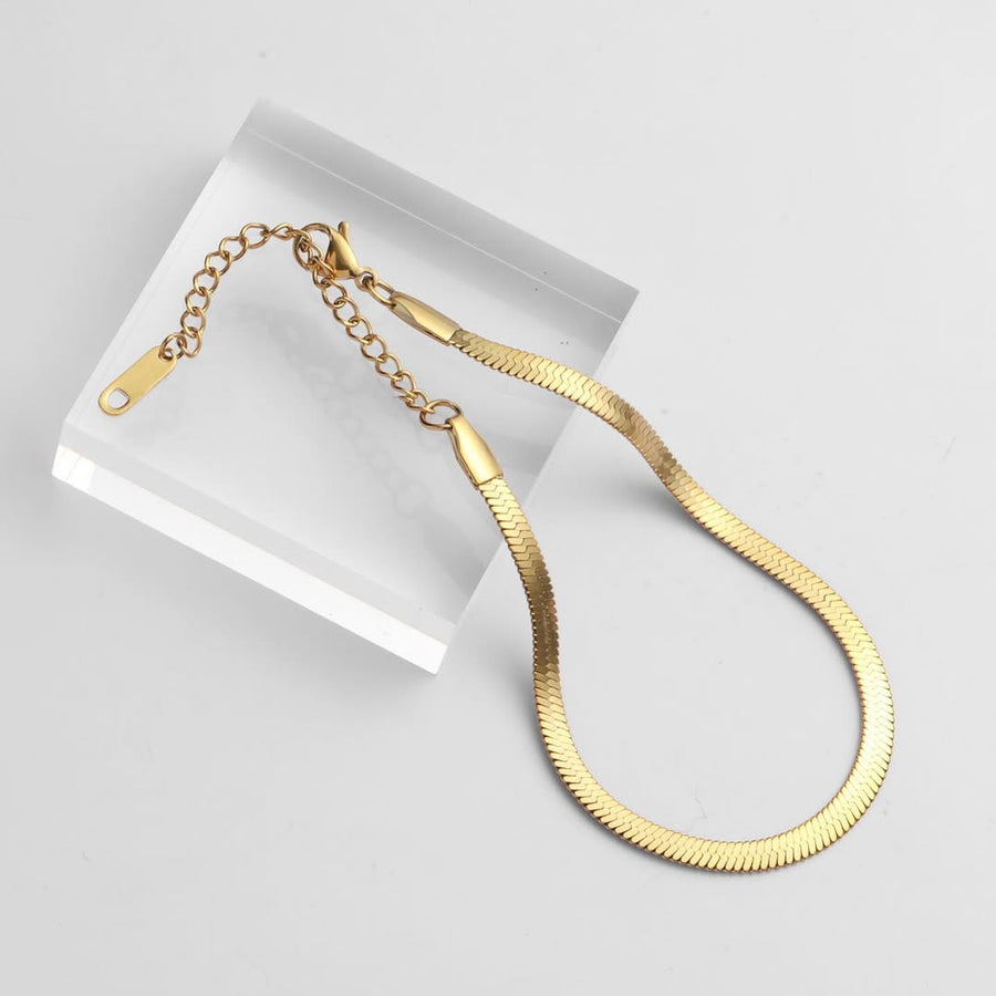 (BUY 1 GET 1 FREE) Snake Anklet ( FREE ZIRCON RING)