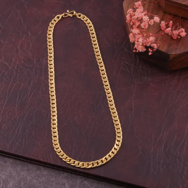 Mens chain with Premium Golden Coating