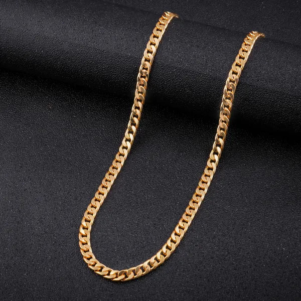 Mens chain with Premium Golden Coating
